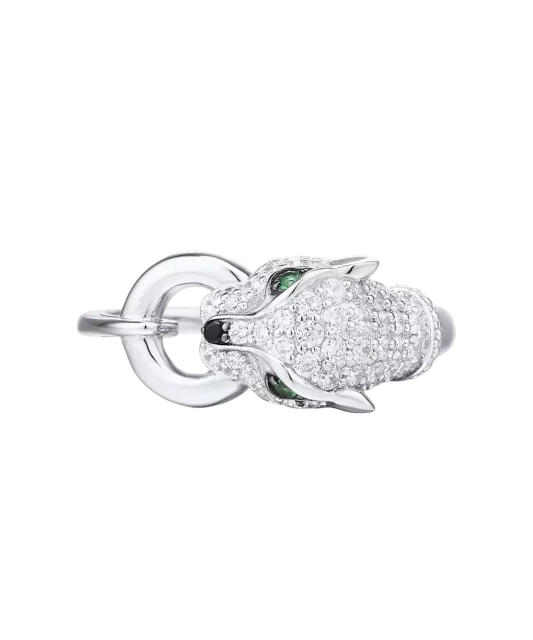 Серебряное кольцо со шпинелями и цирконами