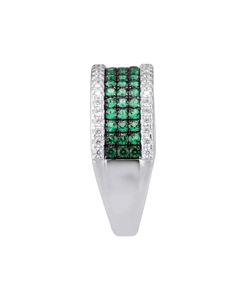 Sudraba gredzens ar cirkonijiemun špineļiem - Goldinga