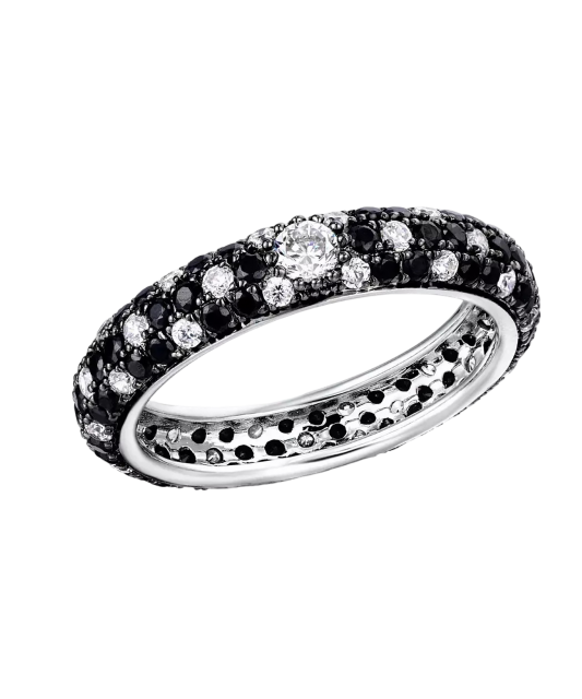 Sudraba gredzens ar spineli un cirkoniem