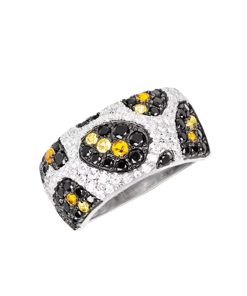 Sudraba gredzens ar cirkonijiemun špineļiem - Goldinga