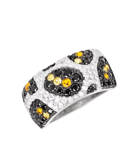 Sudraba gredzens ar cirkonijiemun špineļiem - Goldinga