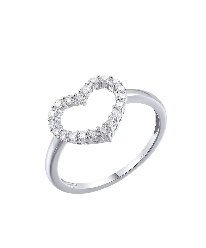 Кольцо из серебра с фианитами