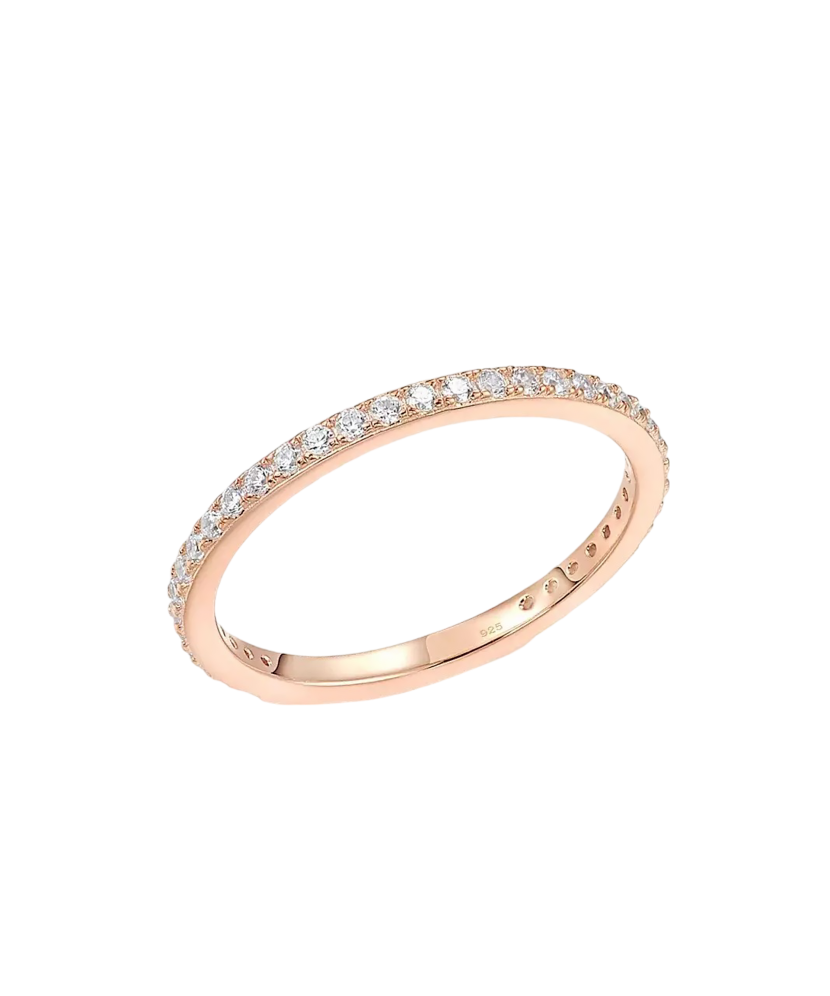 Кольцо из золочёного серебра с фианитами