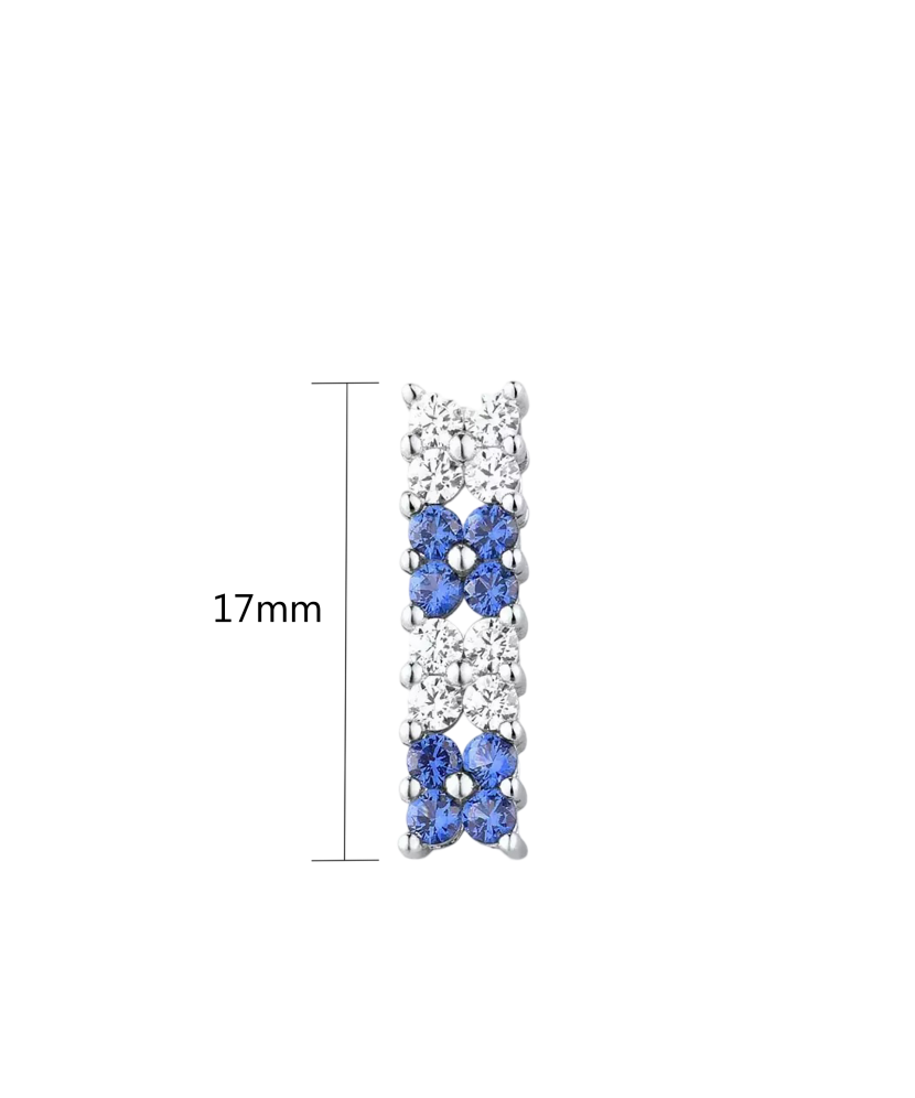 Серебряный подвеска с цирконами