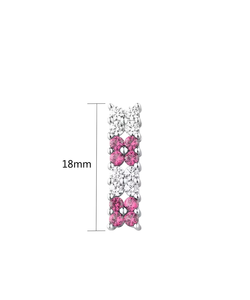 Sudraba kulons ar nano rubīniem un cirkoniem