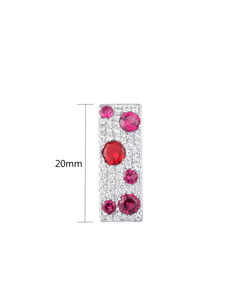 Sudraba kulons ar nano rubīniem un cirkoniem