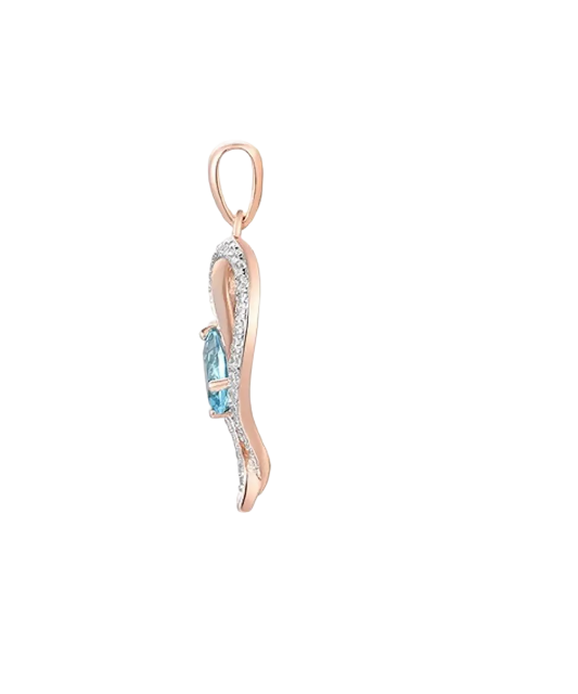 Кольцо из золочёного серебра с фианитами "Сердце"