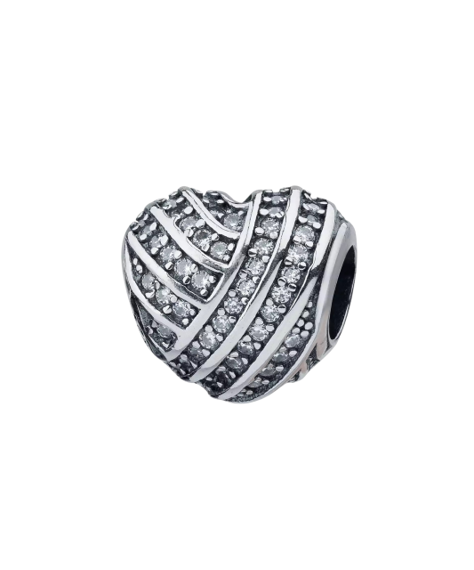 Универсальная серебряная подвеска с цирконами