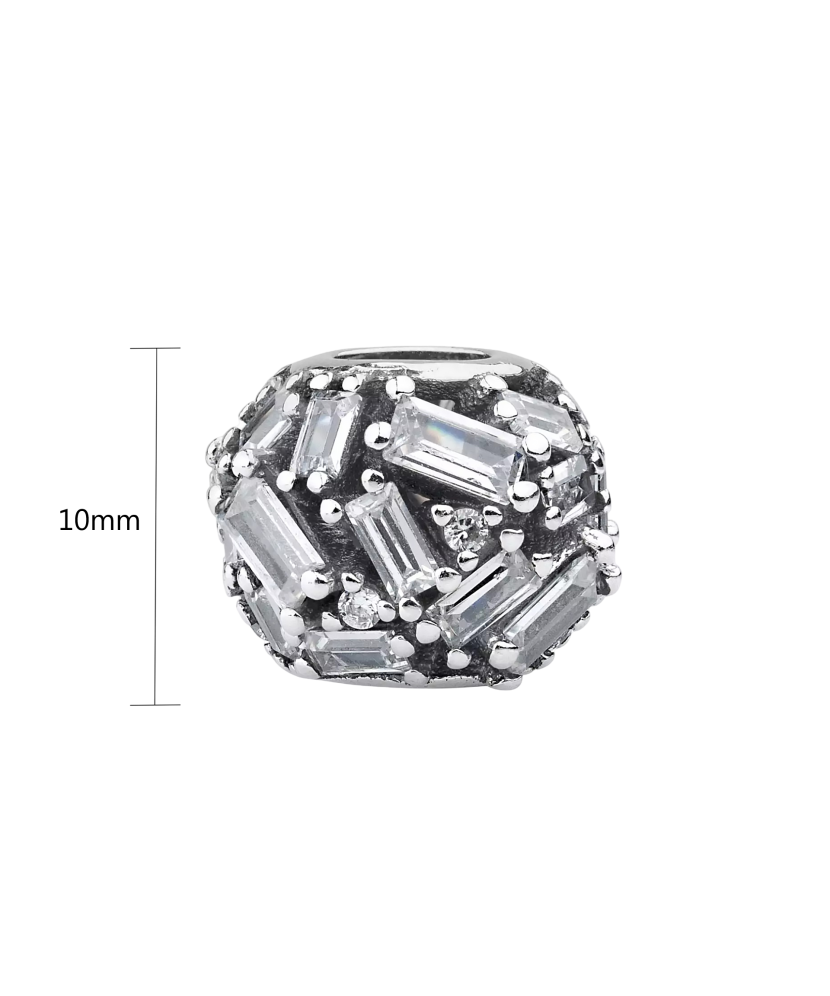 Универсальная серебряная подвеска с цирконами