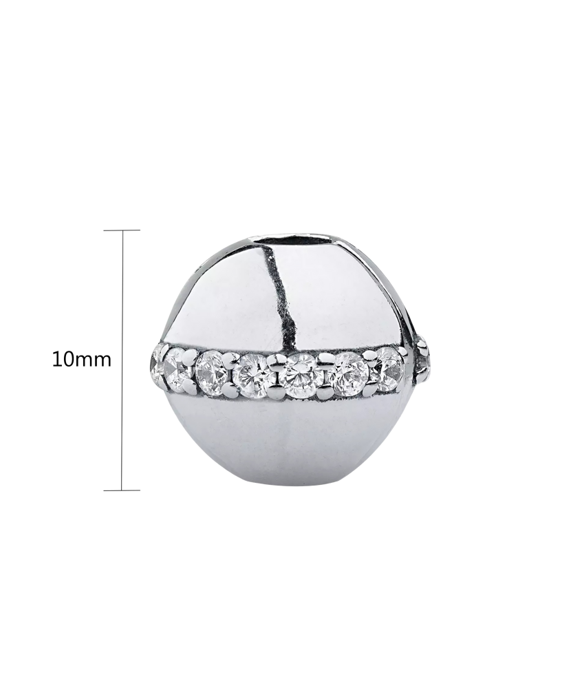 Универсальная серебряная подвеска с цирконами