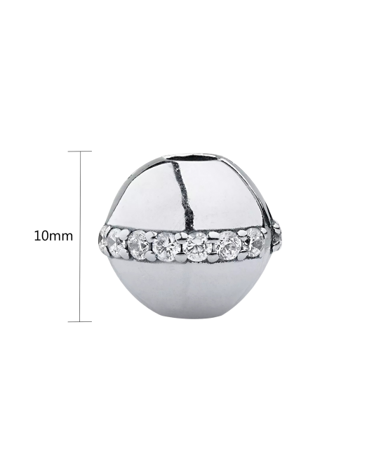 Универсальная серебряная подвеска с цирконами