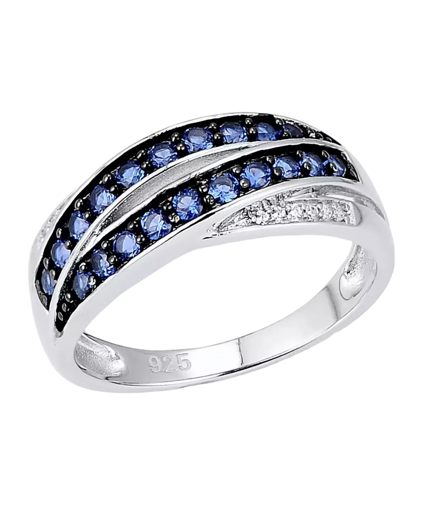 Sudraba gredzens ar cirkonijiem