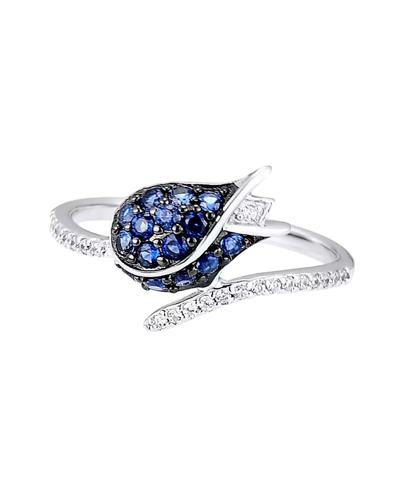 Sudraba gredzens ar cirkonijiem