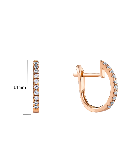 Золотые серьги с цирконами