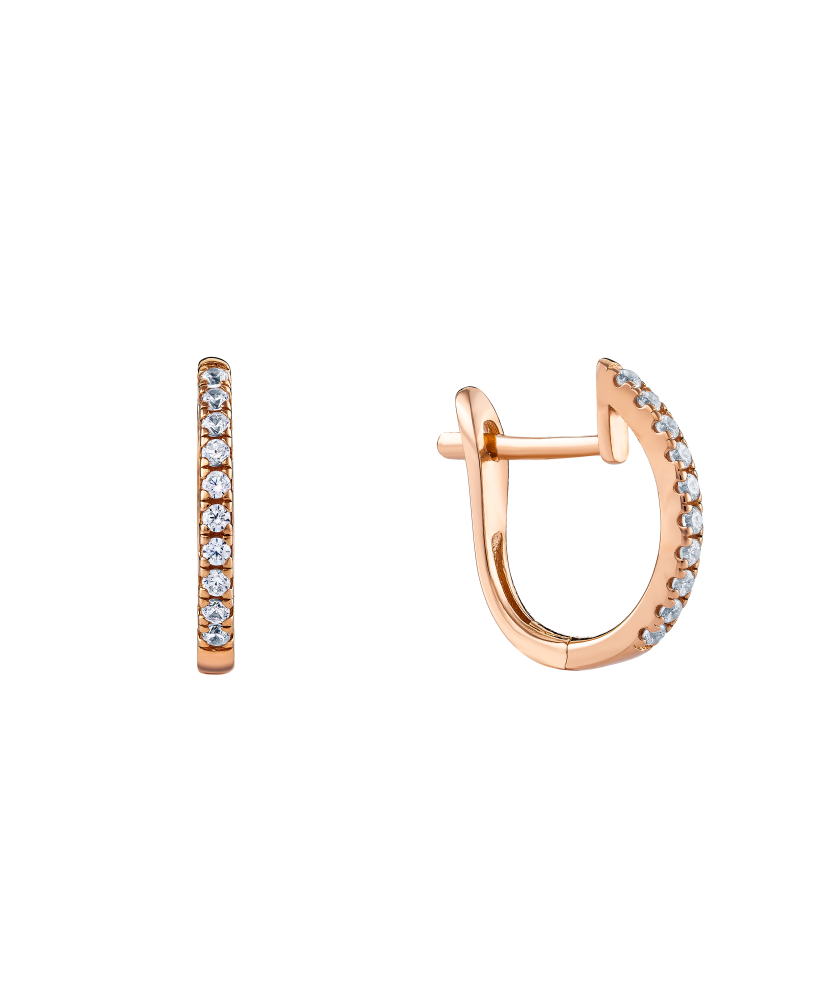 Zelta auskari ar cirkonijiem - Goldinga