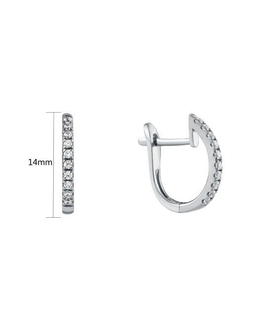 Baltā Zelta auskari ar cirkonijiem - Goldinga