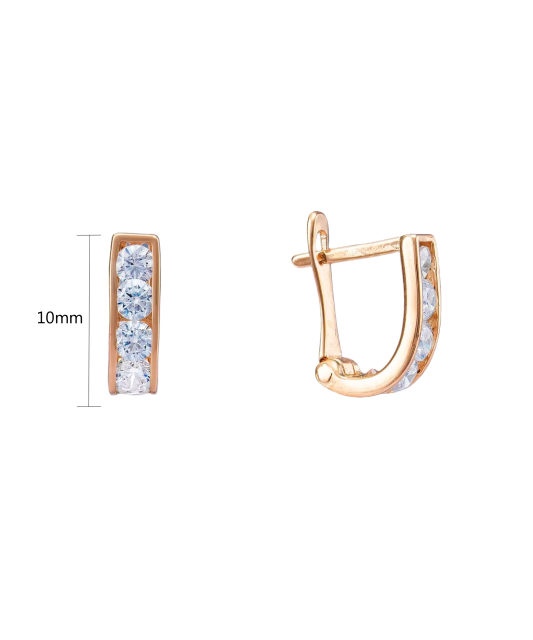 Zelta bērnu auskari ar cirkonijiem - Goldinga