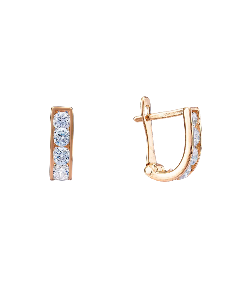 Детские Серьги из золота с фианитами