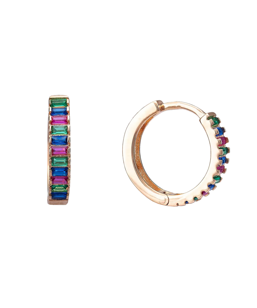 Золотые серьги с цирконами