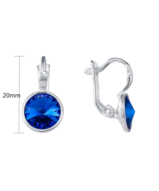 Серебряные серьги с кристаллами