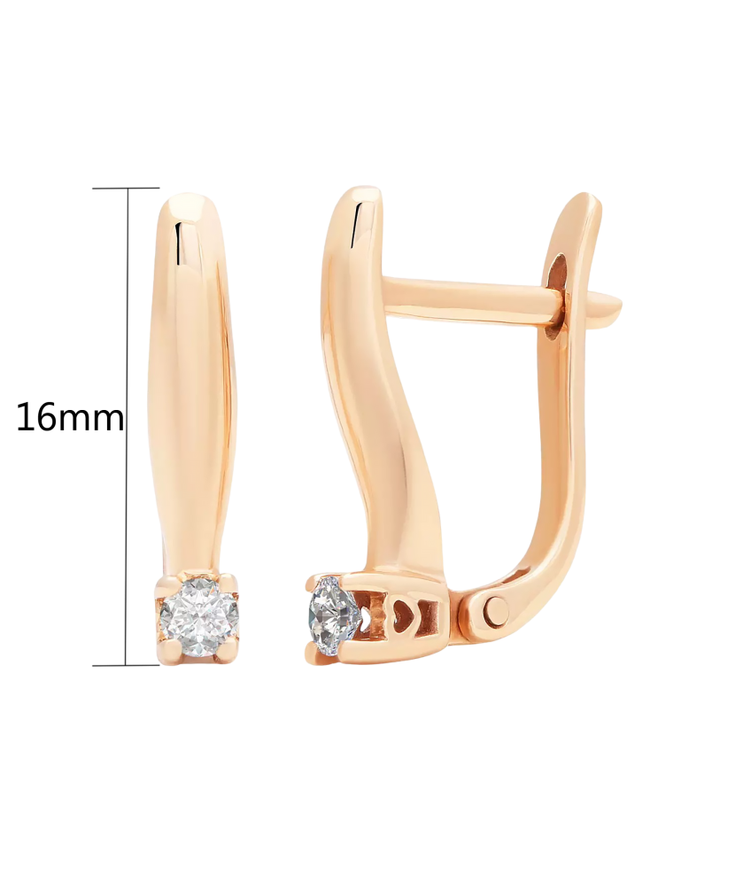 Zelta Auskari Ar briljantiem - Goldinga