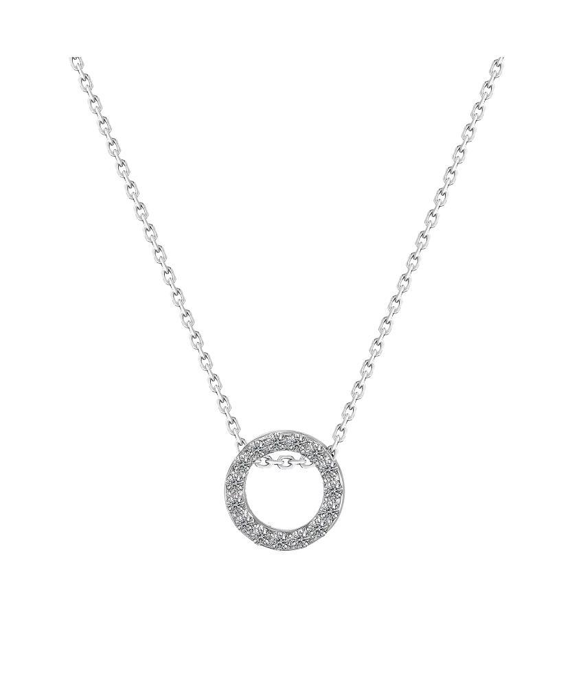 Baltā Zelta ķēdīte ar briljanta piekariņu - Goldinga