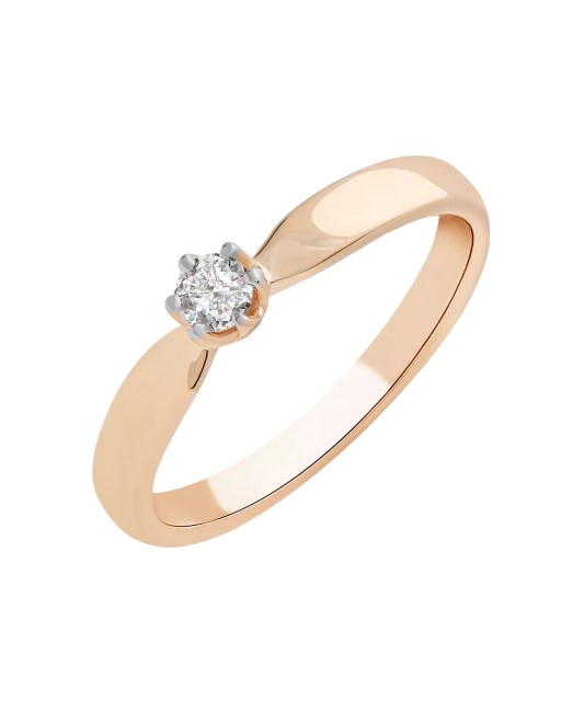 Zelta gredzens ar briljantu - Goldinga