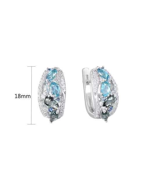 sudraba auskari ar cirkoniem - Goldinga