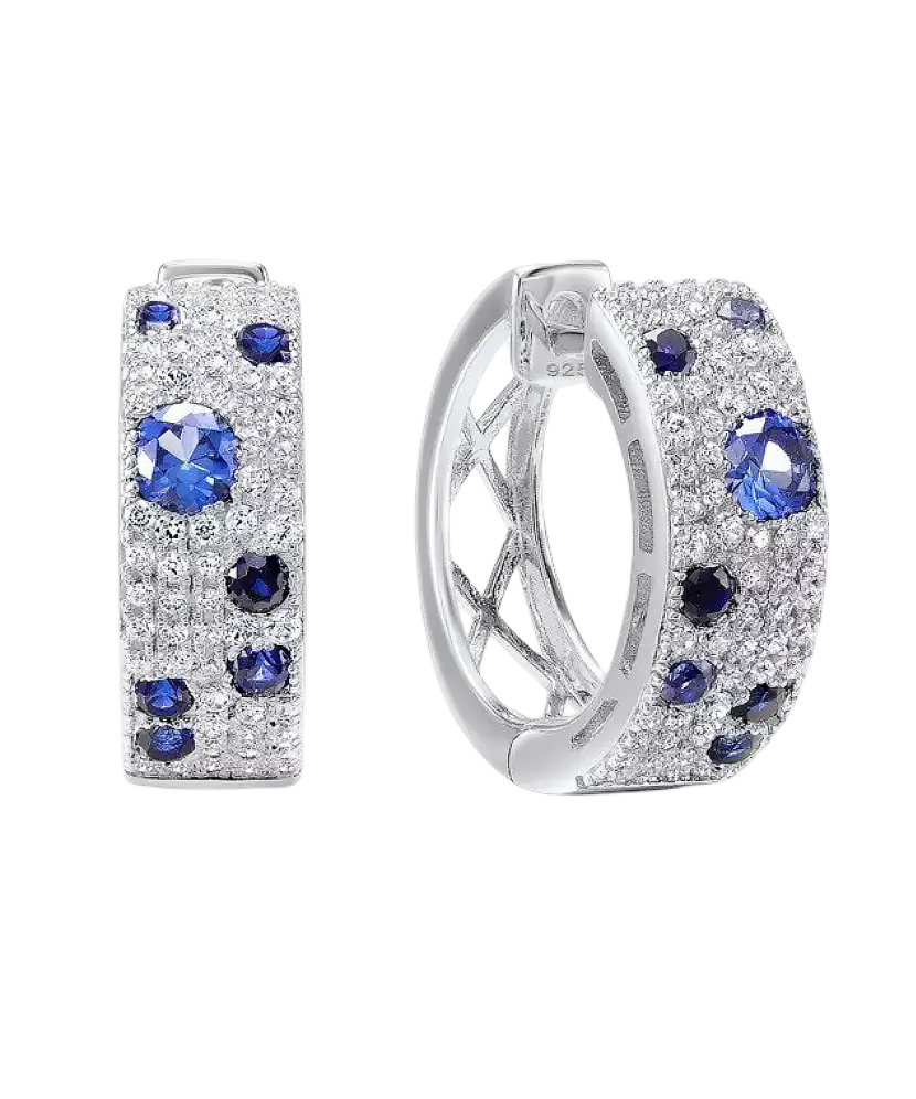 Sudraba auskari ar spineļiem un cirkoniem - Goldinga