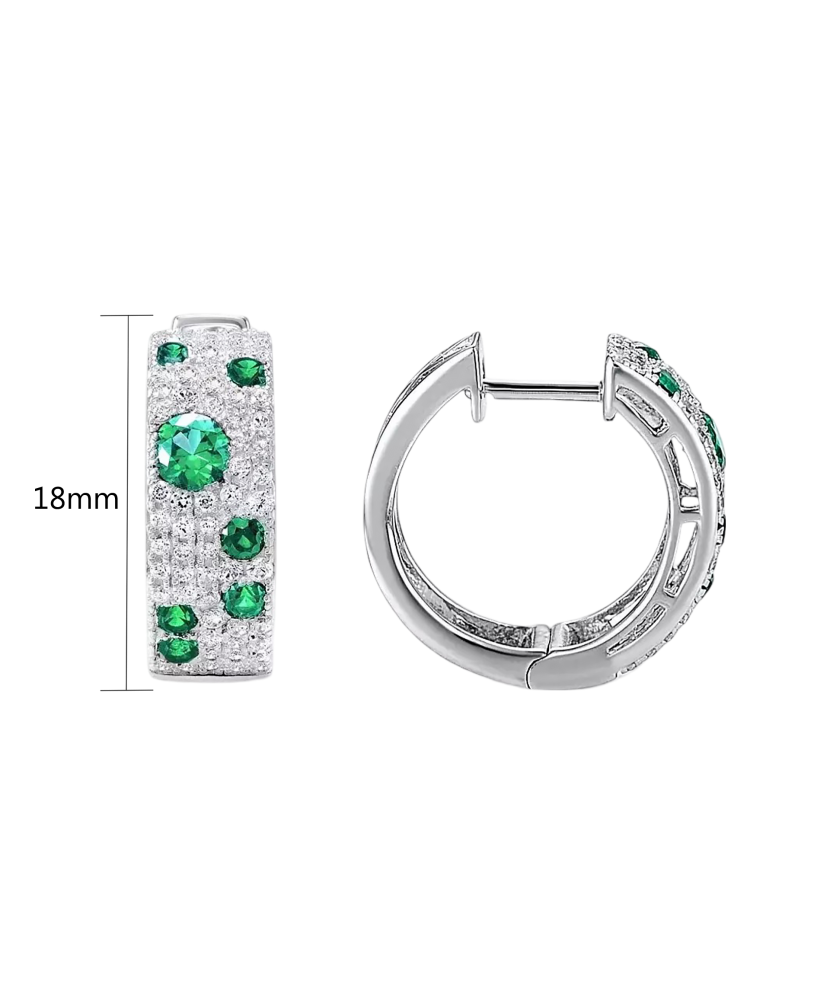 Sudraba auskari ar spineļiem un cirkoniem - Goldinga