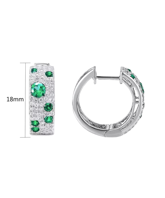 Sudraba auskari ar spineļiem un cirkoniem - Goldinga