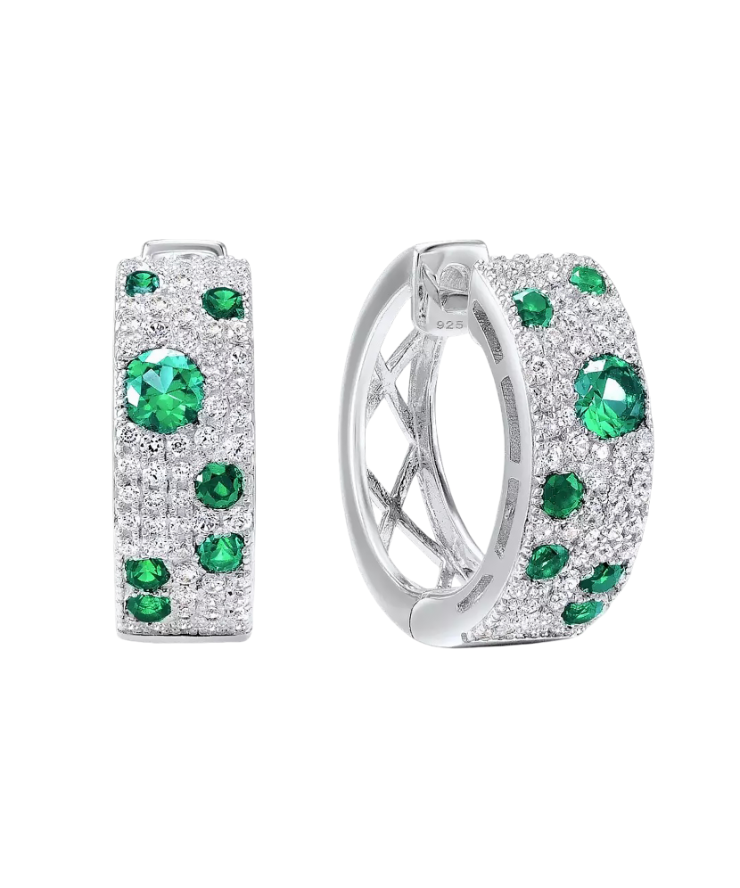 Sudraba auskari ar spineļiem un cirkoniem - Goldinga