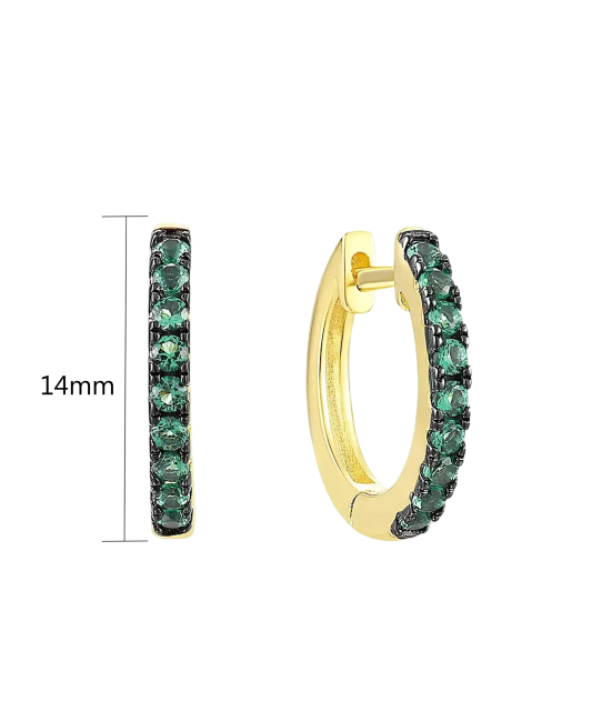 Apzeltīt Sudraba auskari ar spineļiem