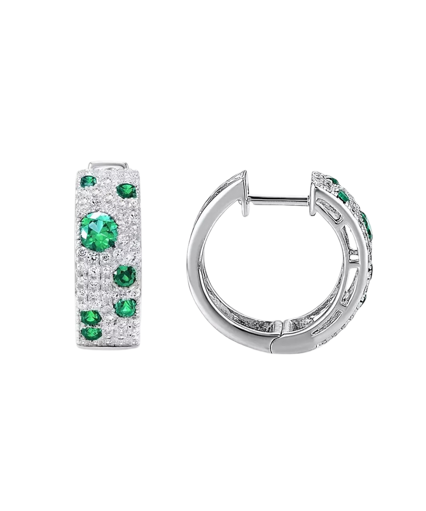 Sudraba auskari ar spineļiem un cirkoniem - Goldinga