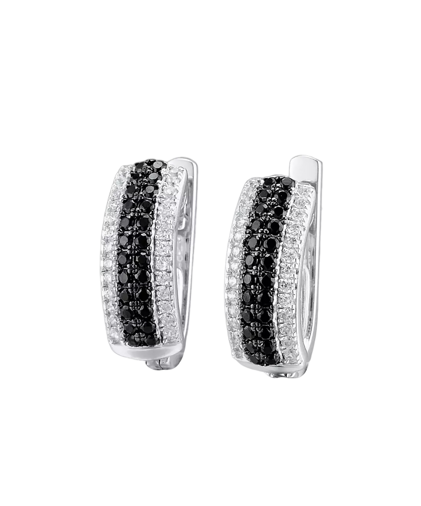 Sudraba auskari ar spineļiem un cirkoniem