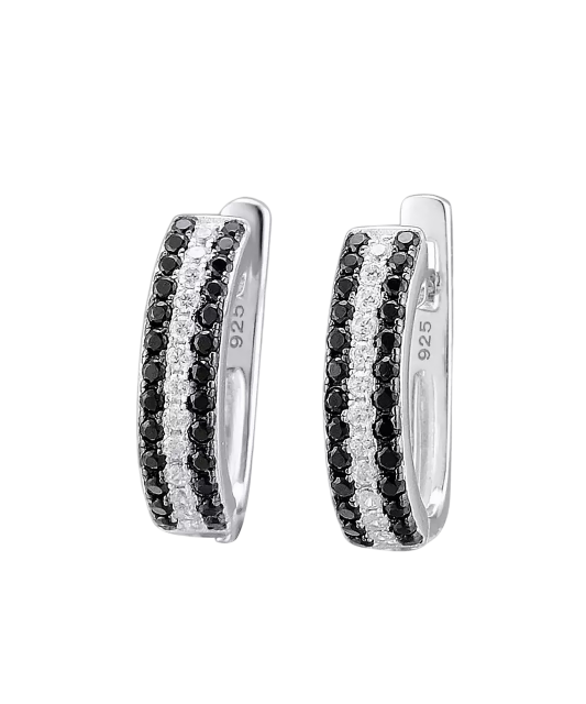 Sudraba auskari ar spineļiem un cirkoniem - Goldinga