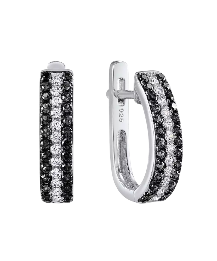 Sudraba auskari ar spineļiem un cirkoniem - Goldinga