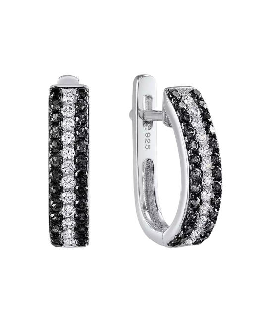 Sudraba auskari ar spineļiem un cirkoniem - Goldinga