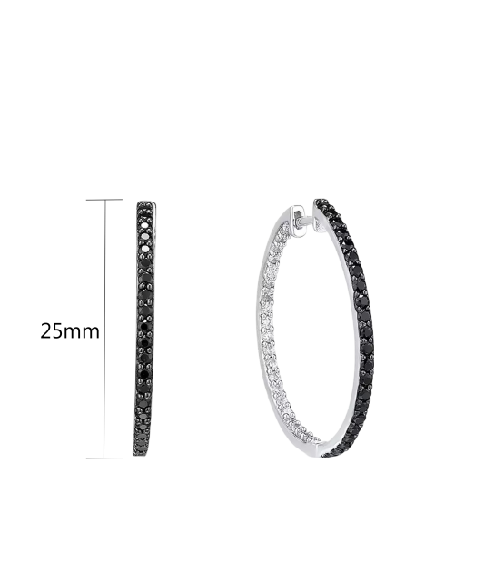 Sudraba auskari ar spineļiem un cirkoniem