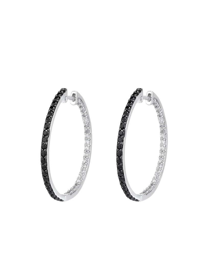 Sudraba auskari ar spineļiem un cirkoniem