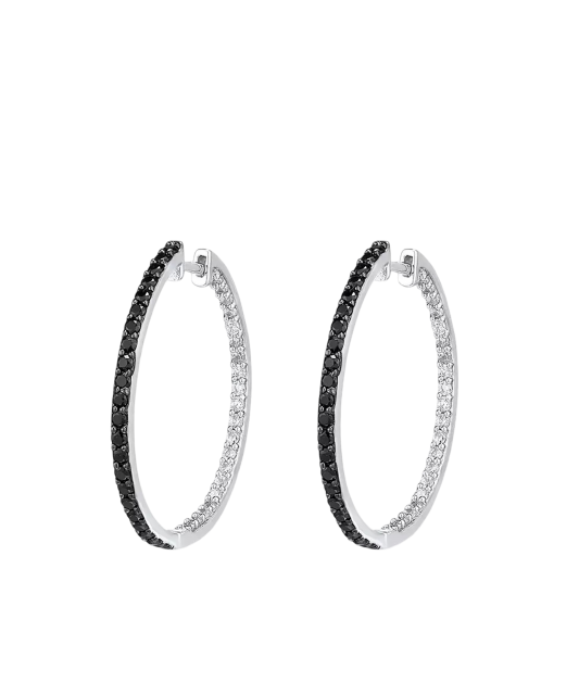 Sudraba auskari ar spineļiem un cirkoniem