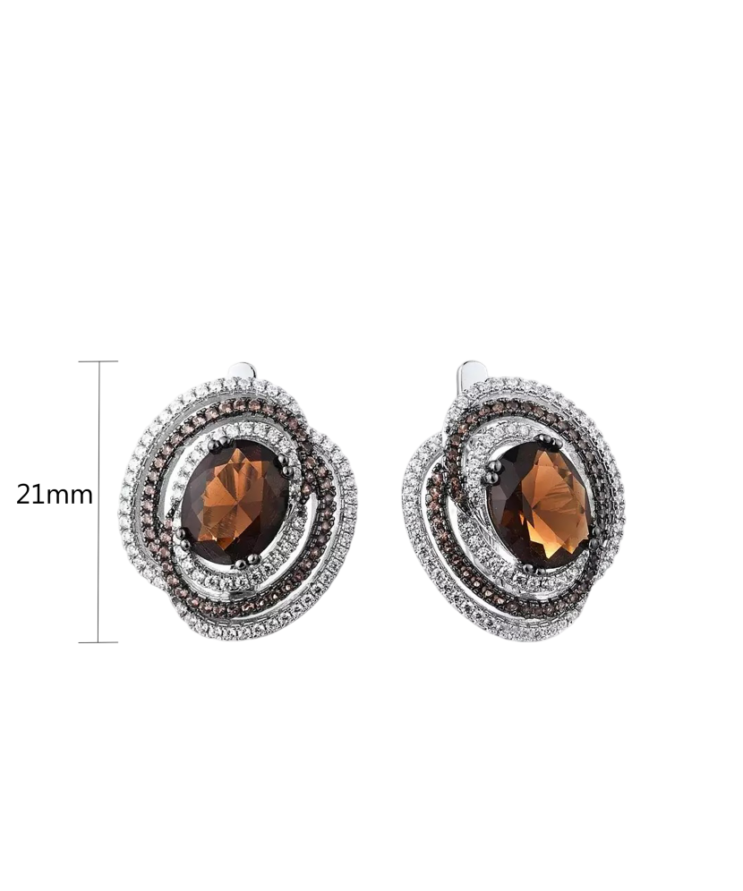 Sudraba auskari ar cirkoniemun spineļi