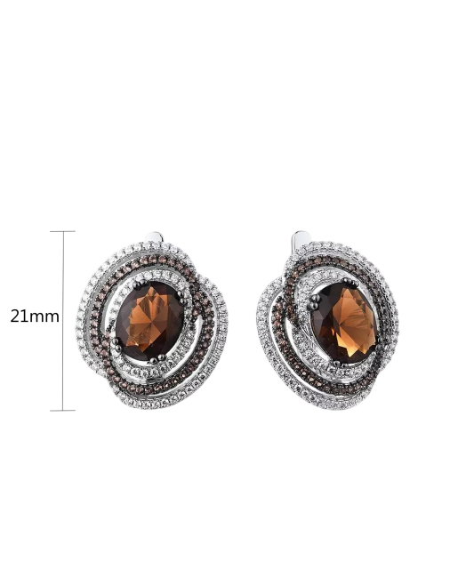 Sudraba auskari ar cirkoniemun spineļi