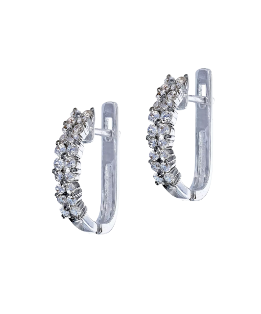 Sudraba auskari ar cirkoniem - Goldinga