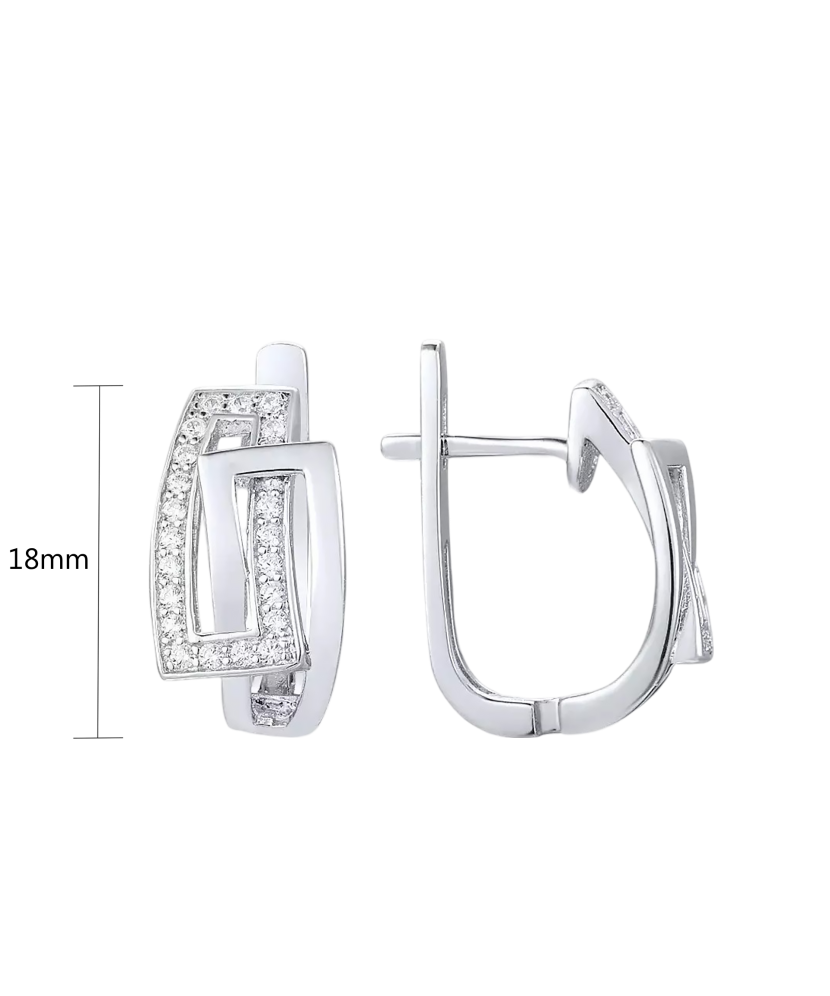 Серьги из серебра с цирконами