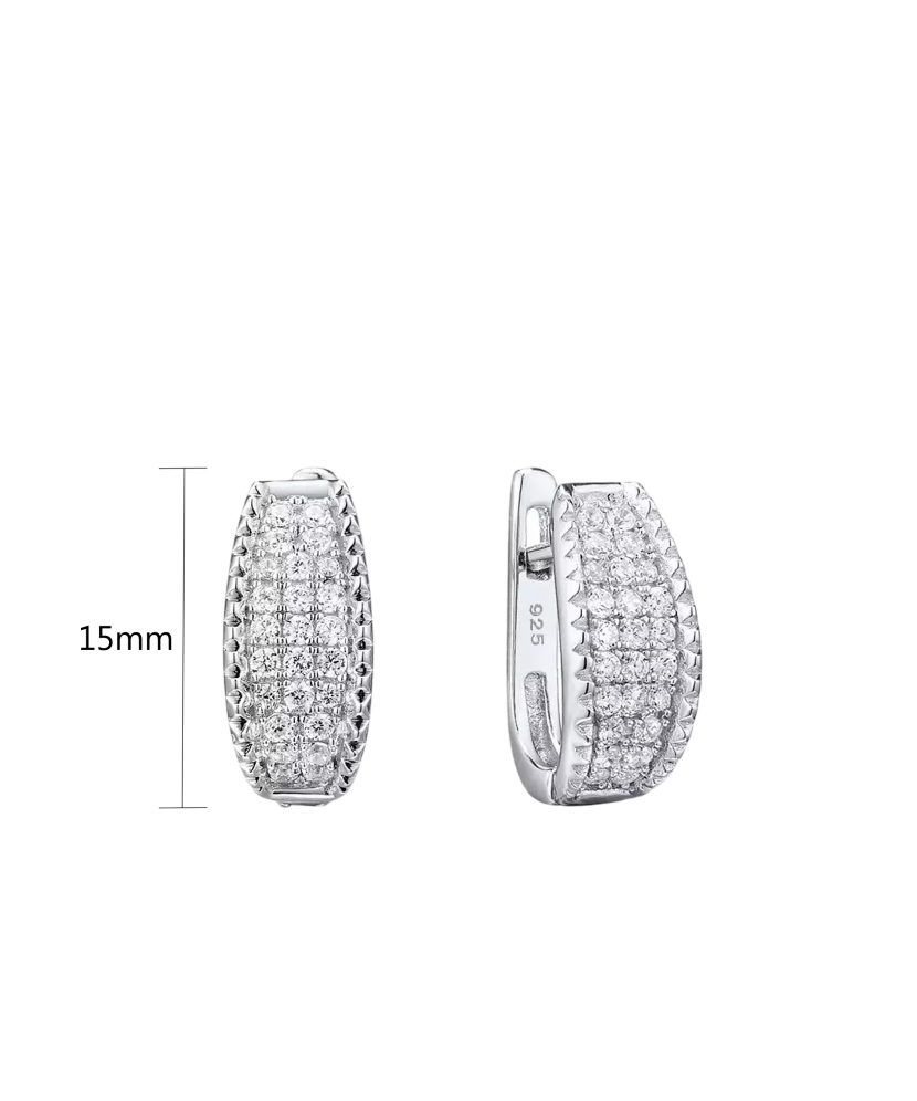 Серьги из серебра с цирконами