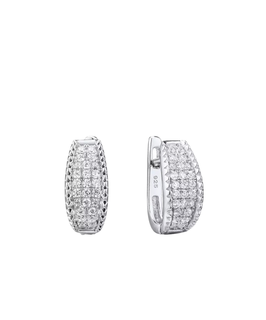 Серьги из серебра с цирконами