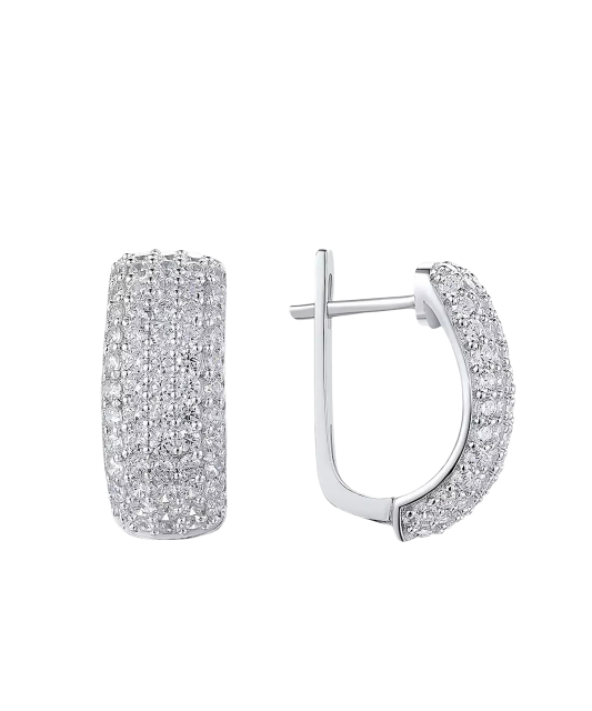 Серьги из серебра с цирконами