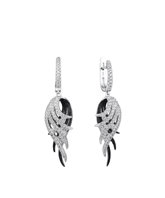 Sudraba auskari ar cirkoniem "Spārni"