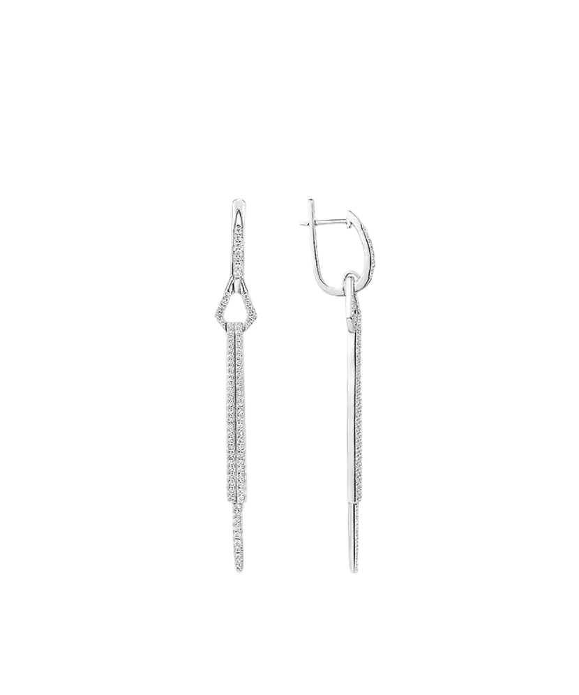 Серьги из серебра с цирконами